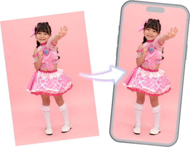 撮影した当日にデータをお渡しするので、すぐにお写真が楽しめちゃう!