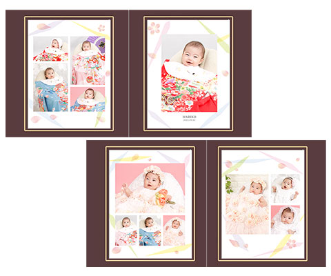 ふやせるアルバム用デザイン写真4面(12カット)